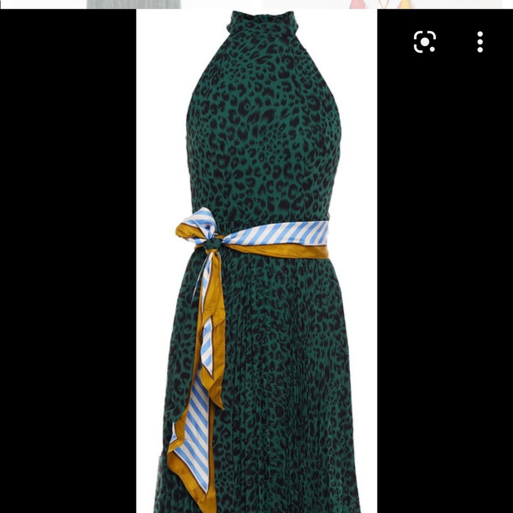 Zimmermann Belted Pleated Leopard-print Georgette Midi Dress - Picture 3 of 7